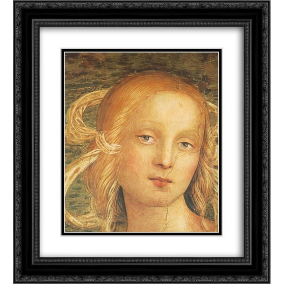 Pietro Perugino 2x Matted 20x24 Black Ornate Framed Art Print 'The Almighty with Prophets and Sybils (detail 1)'