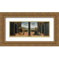 thumbnail image 1 of Pietro Perugino 2x Matted 24x14 Gold Ornate Framed Art Print 'Pala di Corciano (Annunciation)', 1 of 2