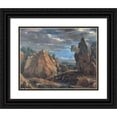 thumbnail image 1 of Pietro da Cortona 24x20 Black Ornate Framed Double Matted Museum Art Print Titled: The Allume Mines of Tolfa, 1 of 5