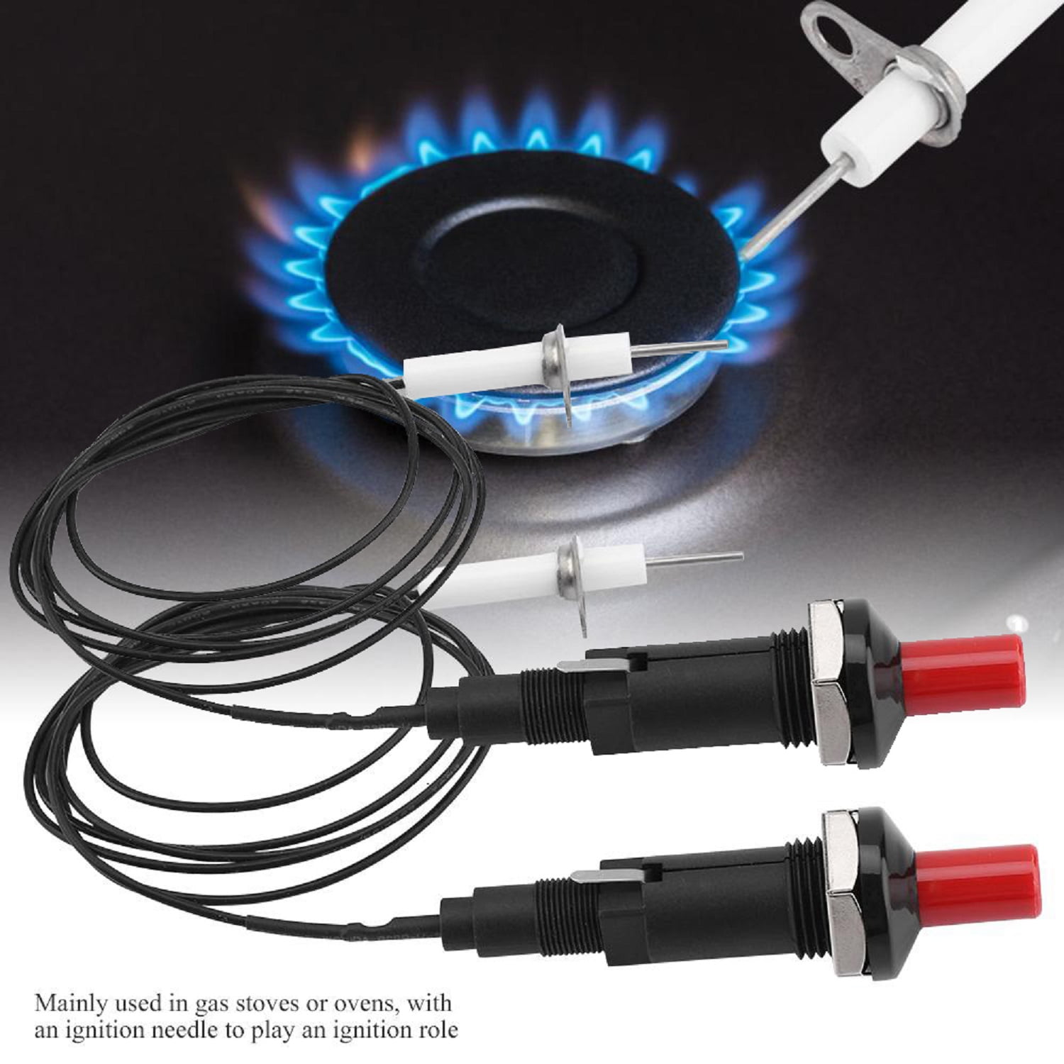 Piezo Igniter Set, Gas Grill Igniter, Push Button Piezo Ignition