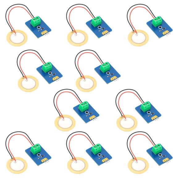 Piezoelectric Sensor Kit 10pcs Ceramic Vibration Detector for Arduino Projects