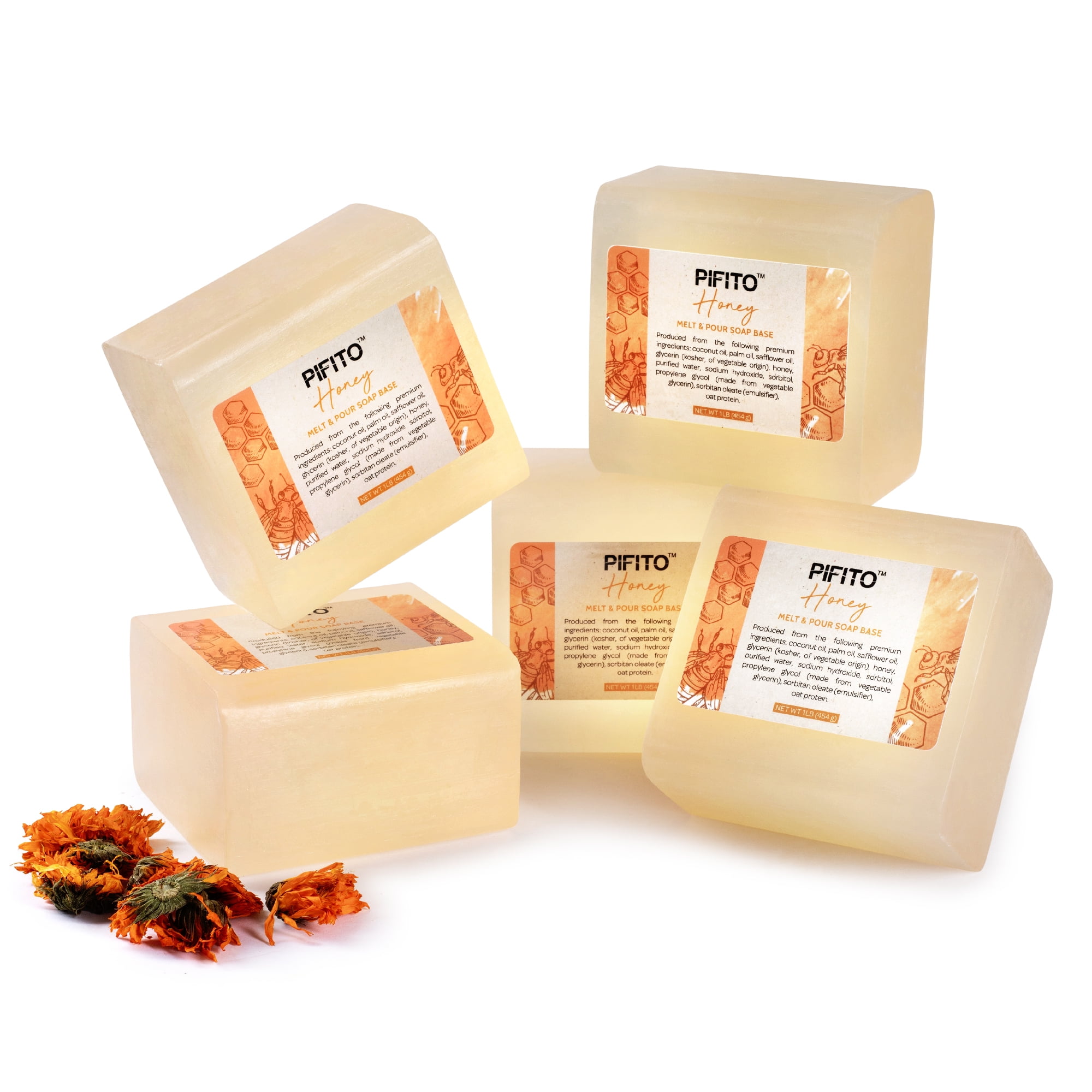 Pifito Honey Melt and Pour Soap Base, 5 lb