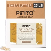 Pifito Shea Butter Melt and Pour Soap Base 25 lb   Bulk Premium 100% Natural Glycerin Soap Base   Luxurious Soap Making Supplies