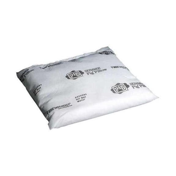 Pig Sorbent Pillow, 10 gal, 16 in x 17 in, Oil, White, 10 PK PIL203