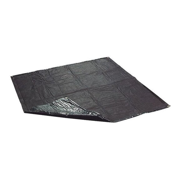 Sorbent Pad, 3 gal, 5 ft x 60 in, Oil, Black, Polyethylene, Polypropylene