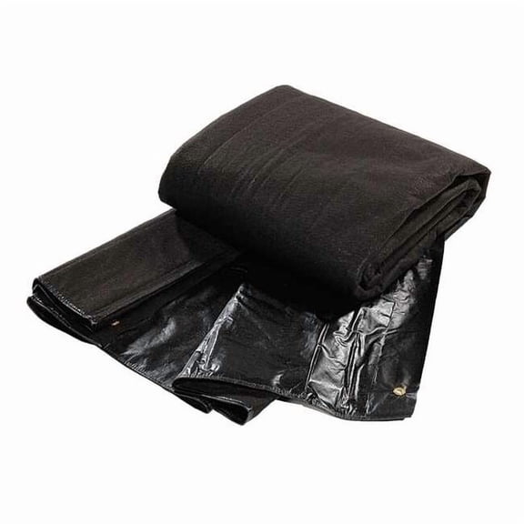 Sorbent Pad, 12 gal, 10 ft x 10 ft, Oil, Black, Polyethylene, Polypropylene MAT445