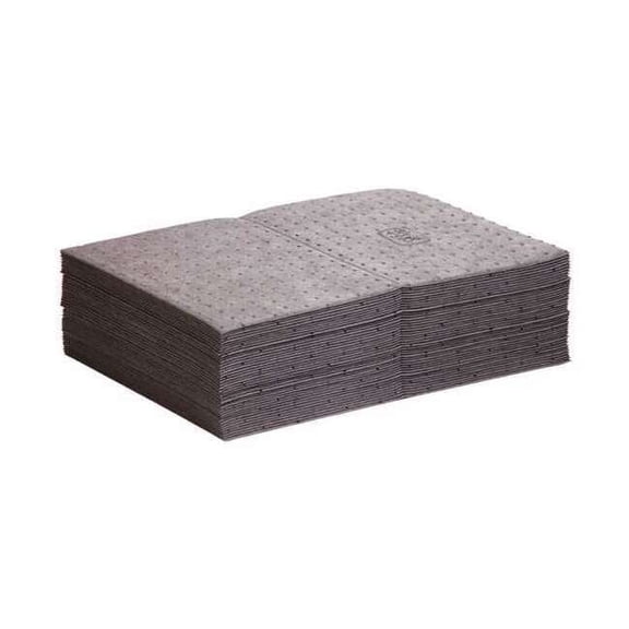 Pig Sorbent Pad, 11 gal, 15 in x 20 in, Universal, Gray, 50 PK MAT231