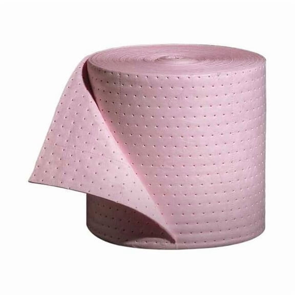 Sorbent Roll, 20 gal, 15 in x 150 ft, Universal, Pink, Polypropylene MAT303