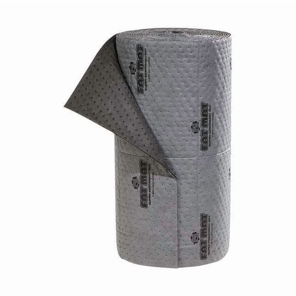 Pig Sorbent Roll, 40 gal, 32 in x 75 ft, Universal, Gray, Polypropylene MAT2102