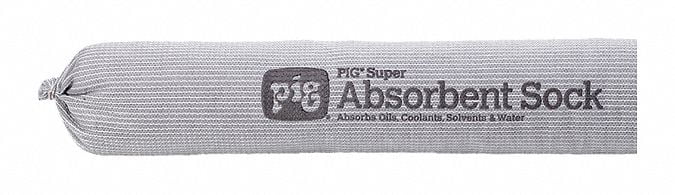 Gray 42-Inch Polypropylene Universal Absorbent Sock