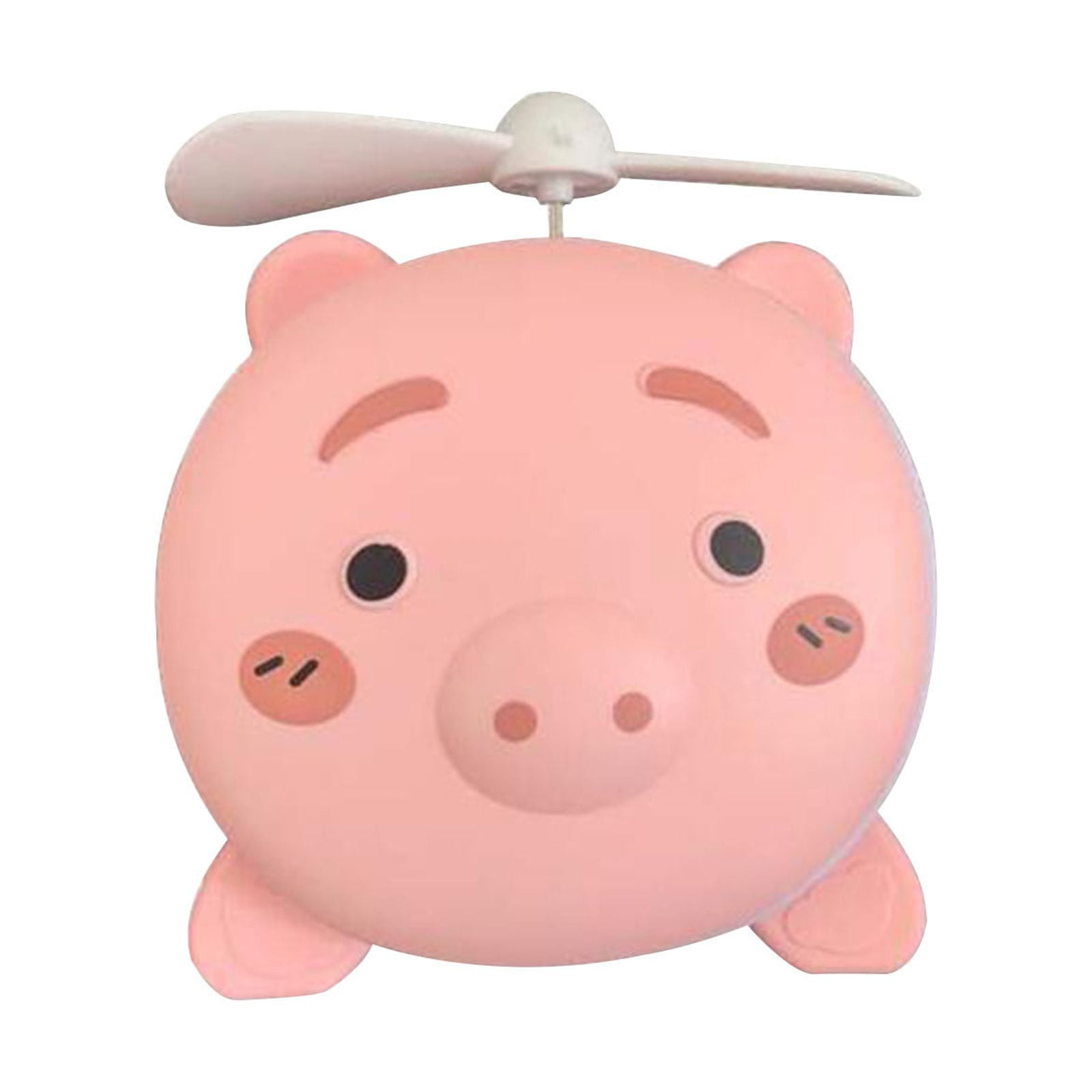 Pig Beauty Mirror Pocket Fan Usb Rechargeable Mini Handheld Fan Led Light/portable air conditioners