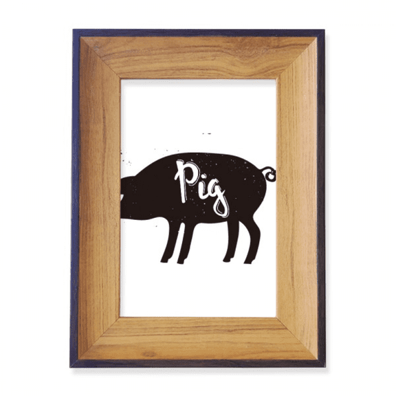Pig Black And White Animal Photo Frame Exhibition Display Art Desktop Painting
