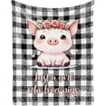 thumbnail image 1 of Pig Blanket for Boys Girls, Cute Pig Themed Design Printed Throw Blankets for Kids Lap, Chair, Warm Soft Cozy Blanket, 30"x 40", 1 of 6