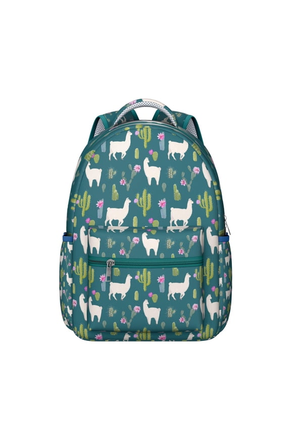Pig Cartoon Student Backpack for School Watercolor Farm Animal Cute Piggy Print Artistic Abstract Pattern Aesthetic Bookbag for Student