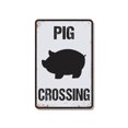 thumbnail image 1 of Pig Crossing Distressed Swine Hog Farm (2 Pack) 7 Inch x 10 Inch Novelty Aluminum Metal Sign Oink And Yield Weatherproof Perfect for Barn Roads Pens Pastures Fun Gift for Farmers 4H, 1 of 6