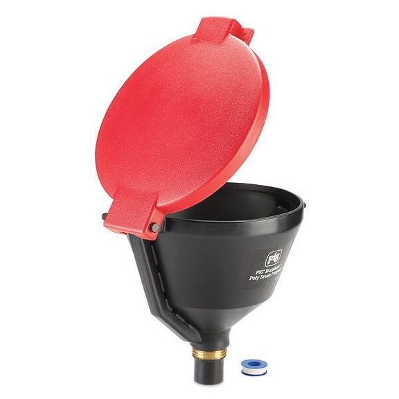 Pig DrumFunnel,13.875inH,Red,Polyethylene DRM1681-RD
