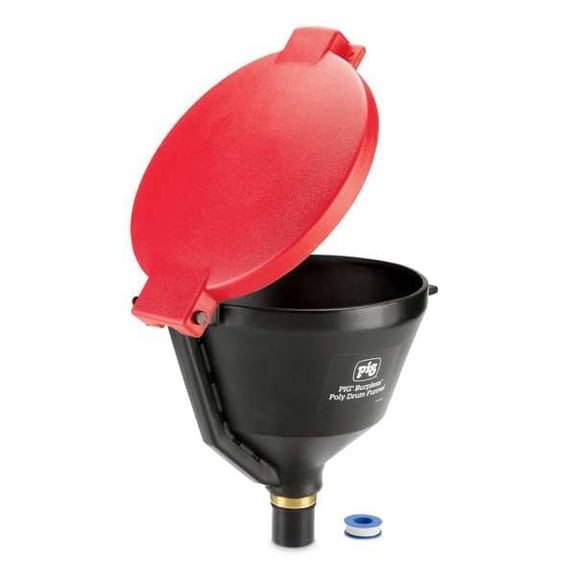 Pig DrumFunnel,13.875inH,Red,Polyethylene DRM1680-RD
