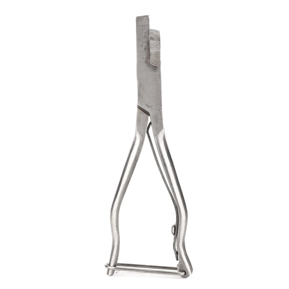 Pig Ear Tag Plier Stainless Steel Animal Ear Notcher with Safe Buckle for Cattle Sheep Goats Identification V Shape Gueiykk