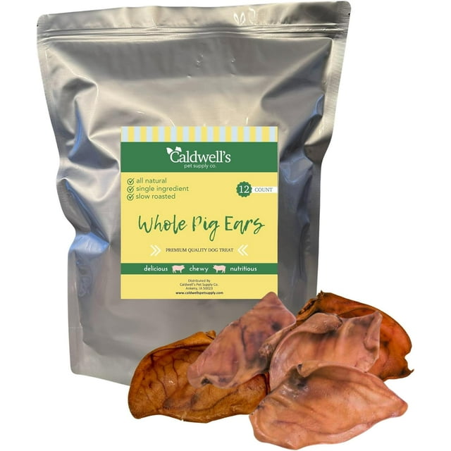 Pig Ears for Dogs, Extra Thick Natural Pig Ears, Slow Roasted Premium