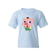 thumbnail image 1 of Pig Eating Popsicles T-Shirt Juniors -Image by Shutterstock,  Large, 1 of 4