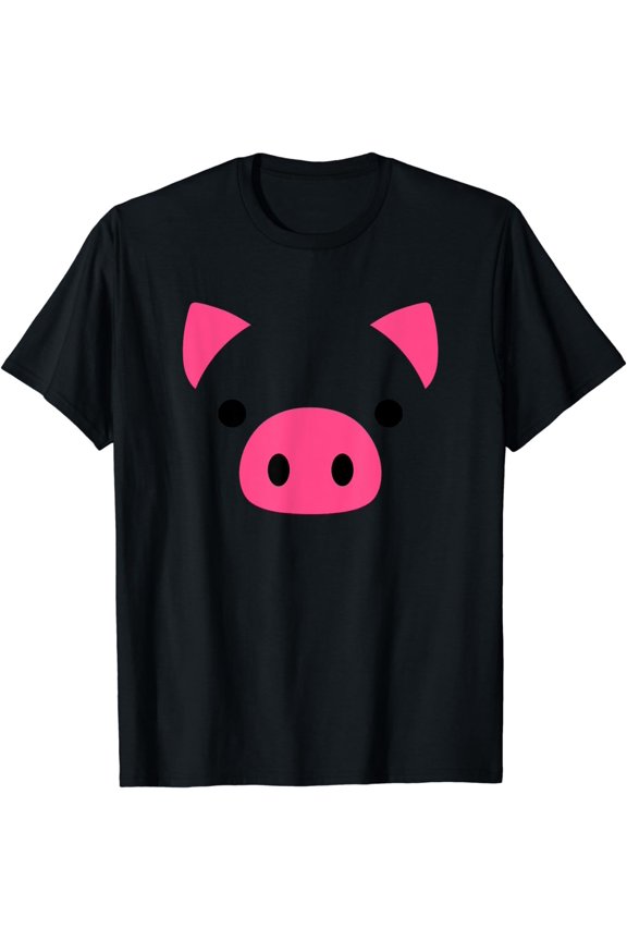 Pig Face Costume Funny Halloween T-Shirt