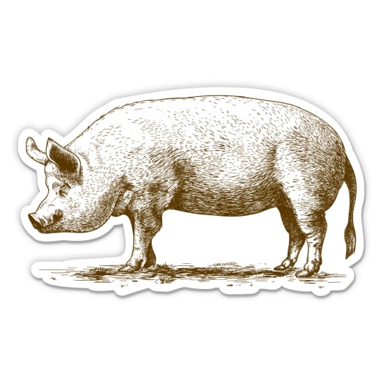 Pig Farm Hog Farmer - 12" Vinyl Sticker Waterproof Decal