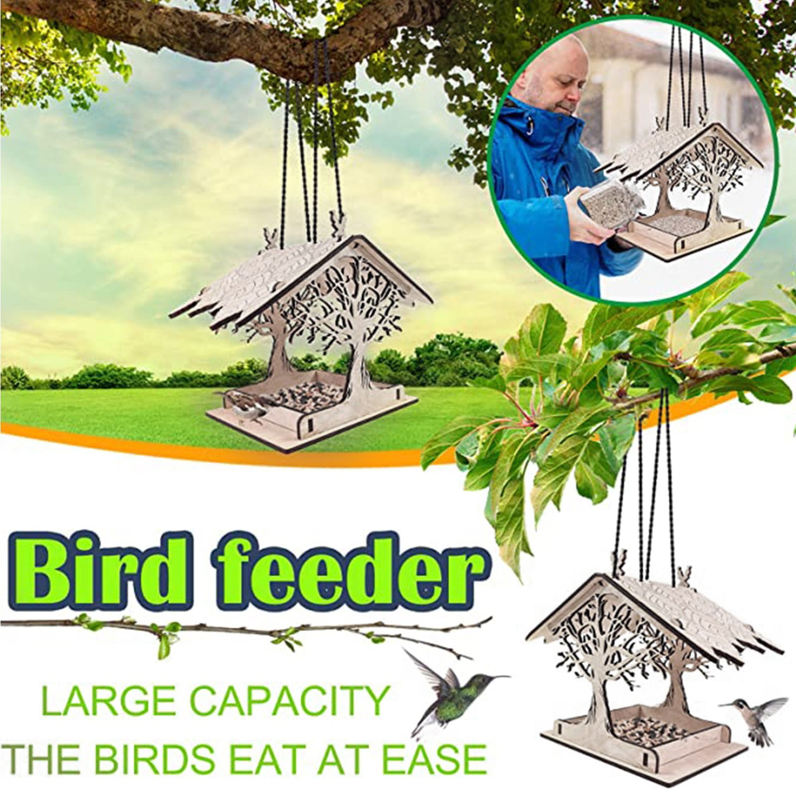 Pig Feeders for outside Feeder for Apartment Balcony Rustic Feeder