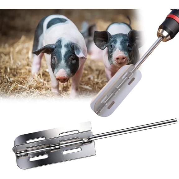 Pig Hair Removal Tool for Power Drill,Livestock Hair Scraper,Labor-Saving Pig Hair Remover, Stainless Steel Power Drill Shaving Tool (1PCS)