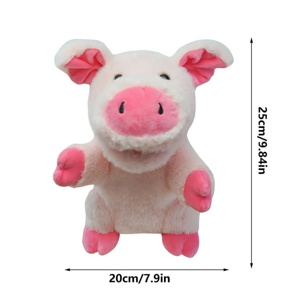Pig Hand Puppet with Movable Mouth, Soft Fabric Interactive Role Play Toy for 3+ Years, Storytelling Companion