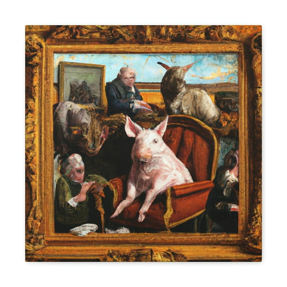 Pig Herd Ensemble. - Canvas