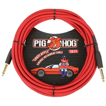 Pig Hog "Candy Apple" Instrument Cable, 20ft
