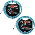 Pig Hog PCH10DBR 1/4" to 1/4" RightAngle Daphne Blue Guitar Instrument