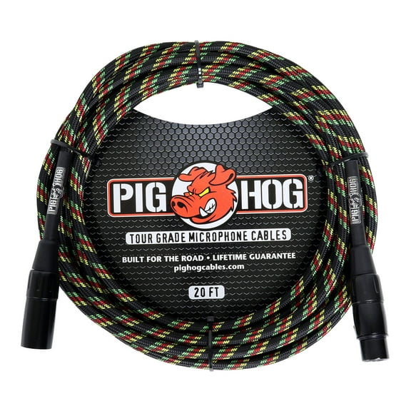 Pig Hog Rasta 20ft Mic Cable