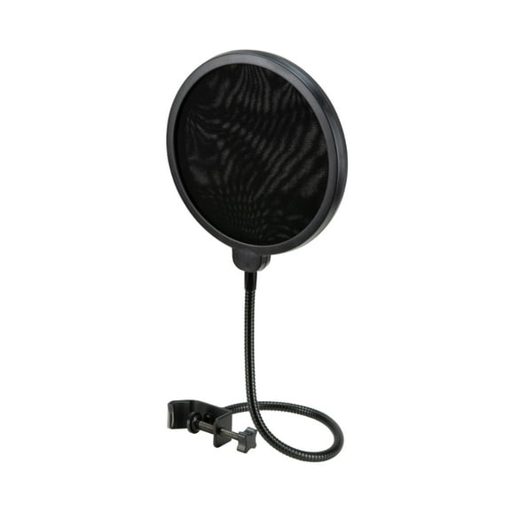 PIG HOG PHMPOP Microphone Pop Filter 5.9 inch Diameter Dual-Layer Pop Filter 13.75 inch Gooseneck Clamp Adjustable