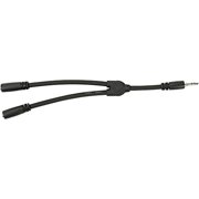 Solutions - 6" Y Cable, Stereo 3.5MMM-Dual 3.5mm F