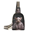 thumbnail image 1 of Pig Hoodie Crossbody Bags Backpack Chest Bag Shoulder Bag Waist Bag for Outdoor Travel Hiking Fitness Cycling, 1 of 1