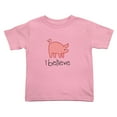 thumbnail image 1 of Pig I Believe Funny Toddler T Shirts for Boys Girls (Pink, 5/6T), 1 of 5