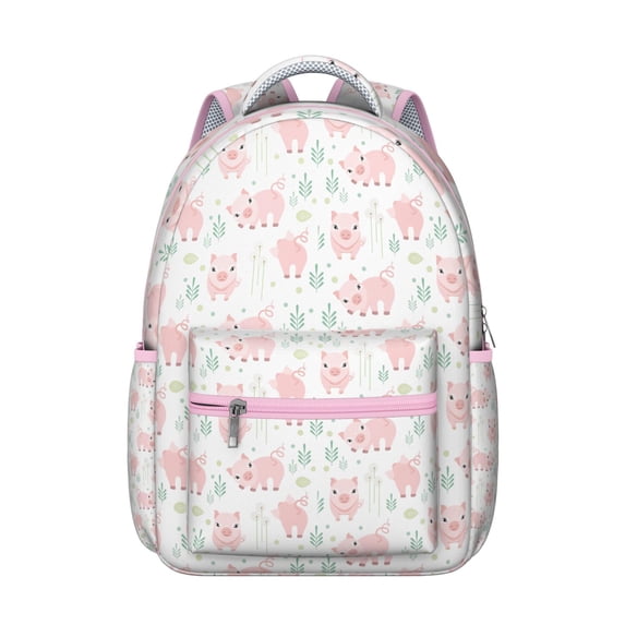 Pig Inspired Backpack - Waterproof & Spacious Bookbag for High School & University, Laptop-Friendly Compartment, Ergonomic Design for All-Day Comfort