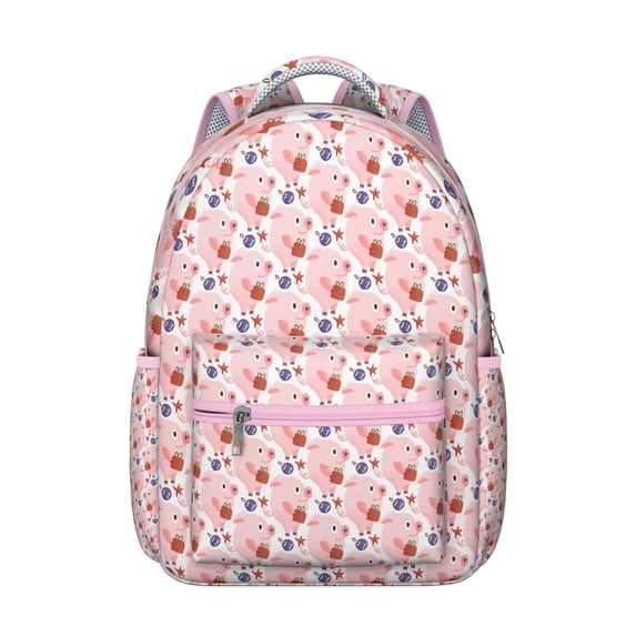 Pig Inspired Bookbag - Durable Backpack for College & Work, Waterproof & Lightweight, Multiple Compartments, Pig Print for Style & Personality