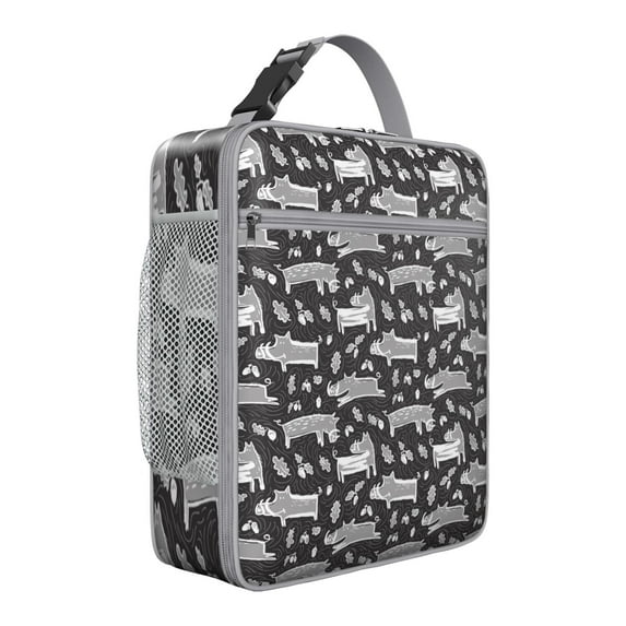 Pig Insulated Lunch Bag Box Men Reusable Lunch Tote Bag Waterproof Portable Lunch Bag Office Travel