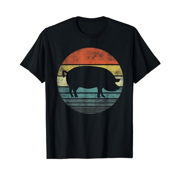 Pig Lover Gifts Funny Farmer Retro Vintage Farm Animals T-Shirt