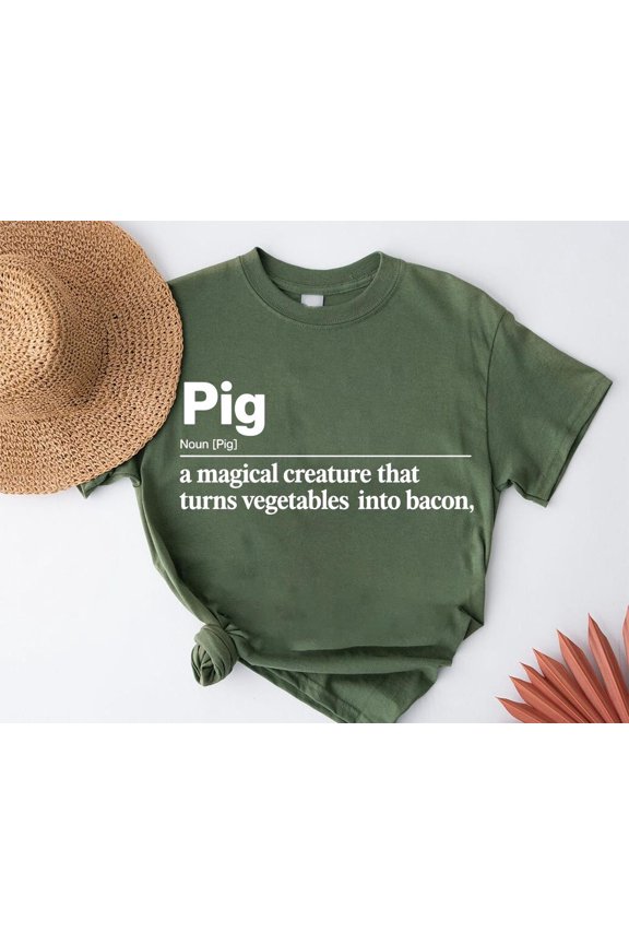 Pig Magical Creature Shirt – Pig Graphic Tee with Bacon Quote SWEATSHIRT All Size S-5XL