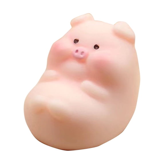 Pig Miniature Figurines, Micro Landscape Small Piggy Desktop Ornaments, Adorable Resin Animal Sculpture for Terrarium Decor and Fairy Garden Accessories