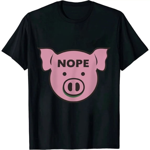 Pig Nope Farmer Swine Women T-Shirt 066