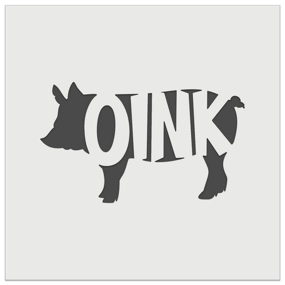 Pig Oink Farm Animal DIY Cookie Wall Craft Stencil - 7.0 Inch