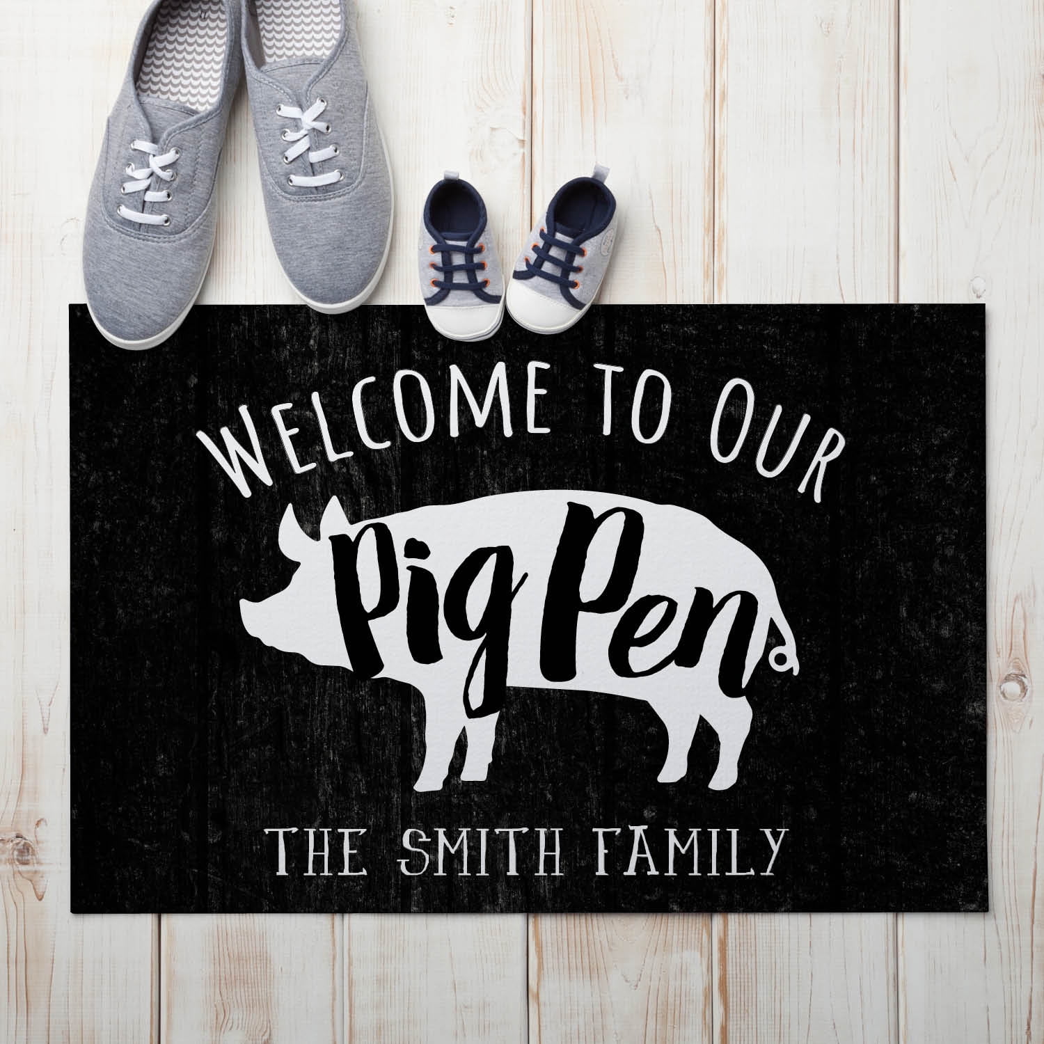 Pig Pen Personalized Doormat