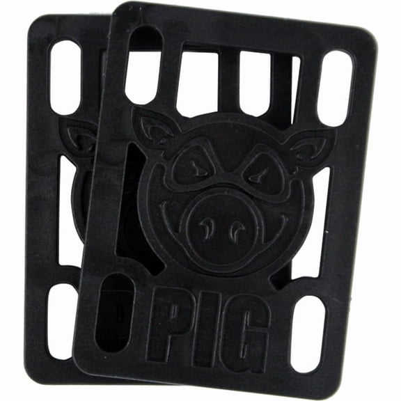 Pig Piles 1/2 Inch Hard Risers Black Single Set