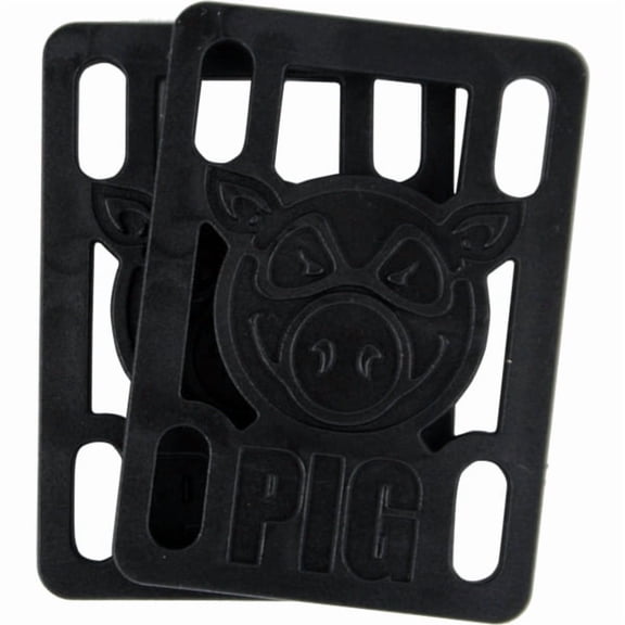 Pig Piles 1/4 Inch Hard Risers Black Single Set