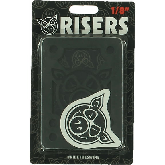 Pig Piles 1/8 Inch Hard Risers Black Single Set