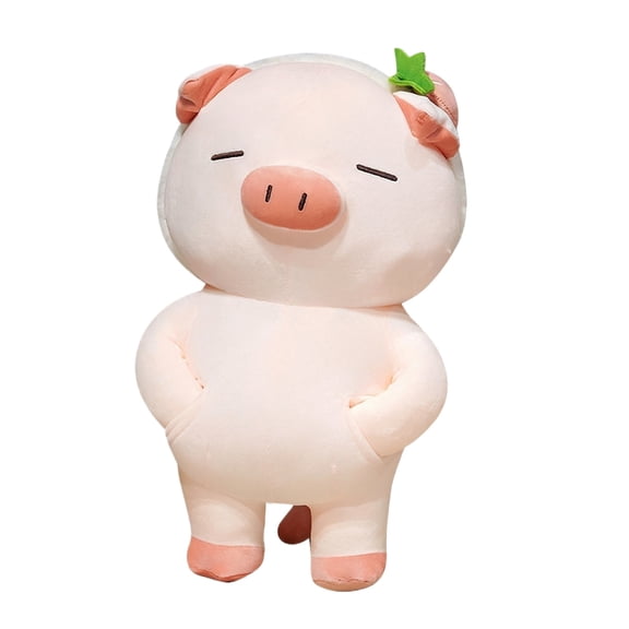 Pig Plush Toy Sleeping Stuffed Animal Doll Cute Farm Cuddle Companion Gift